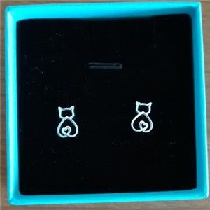 Sterling Silver Stud Earrings for Women Girls, Cute Animal Earrings